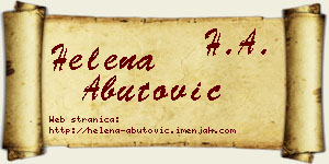 Helena Abutović vizit kartica